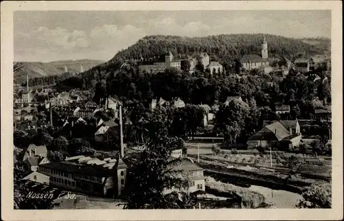 Ak Nossen in Sachsen, Panorama, Kirchturm