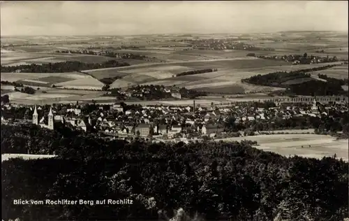 Ak Rochlitz Sachsen, Blick vom Rochlitzer Berg auf Rochlitz