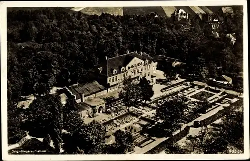 Ak Bad Lausigk Lausick in Sachsen, Fliegeraufnahme Kurhotel Herrmannsbad