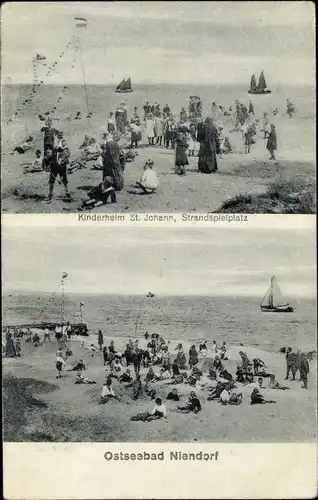 Ak Ostseebad Niendorf Timmendorfer Strand, Kinderheim St. Johann, Strandspielplatz