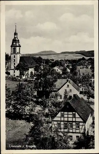 Ak Cranzahl Sehmatal im Erzgebirge, Teilansicht, Kirche