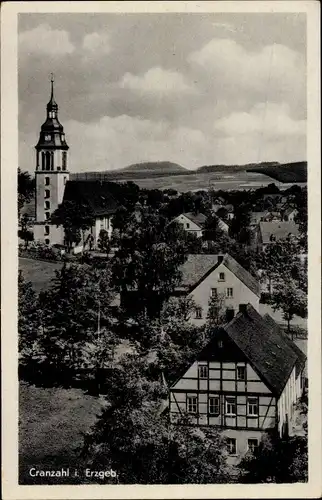 Ak Cranzahl Sehmatal im Erzgebirge, Teilansicht, Kirche