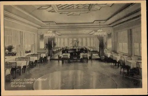 Ak Colditz in Sachsen, Hotel Waldschänke, Speisesaal, Tanzfläche