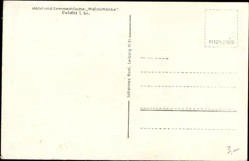 Ak Colditz in Sachsen, Hotel Waldschänke, Speisesaal, Tanzfläche