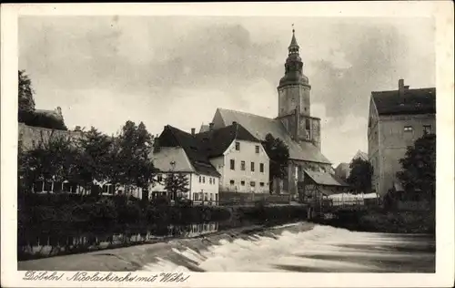 Ak Döbeln in Sachsen, Nicolaikirche mit Wehr