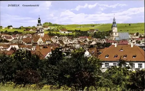 Ak Döbeln in Sachsen, Panorama, Kirche