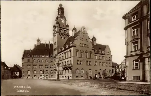 Ak Döbeln in Sachsen, Rathaus