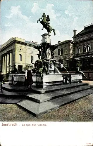 Ak Innsbruck in Tirol, Leopoldsbrunnen