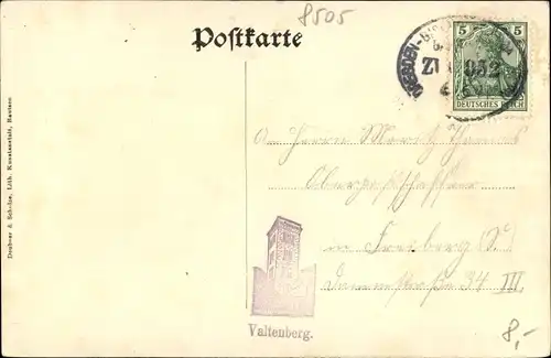 Litho Neukirch in der Lausitz, Valtenberg, König Johann-Turm