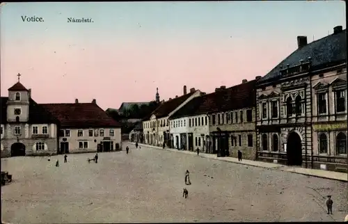 Ak Votice Wotitz Mittelböhmen, Namesti, Marktplatz