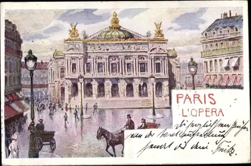 Litho Ak Paris I, L'Opera