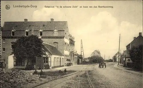 Ak Lombardsijde Lombartzyde Westflandern, Estaminet In de scchoone Zicht