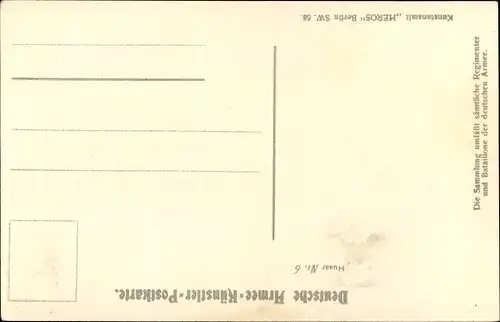 Künstler Ak Haupmann, Anton, Deutscher Husar zu Pferd