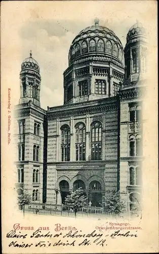 Judaika Ak Berlin Mitte, Synagoge, Oranienburger Straße