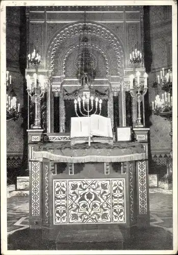 Judaika Ak Firenze Florenz Toscana, Synagoge, Innenansicht, Tora
