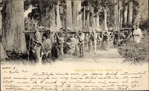 Ak Hakone Präfektur Kanagawa Japan, Hakone Road, Kago Travelling Chair