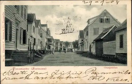 Ak Paramaribo Suriname, Oranjestraat