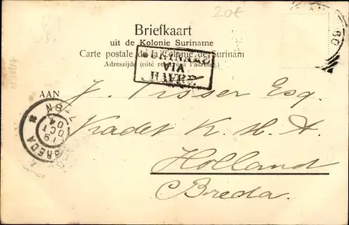 Ak Paramaribo Suriname, Oranjestraat