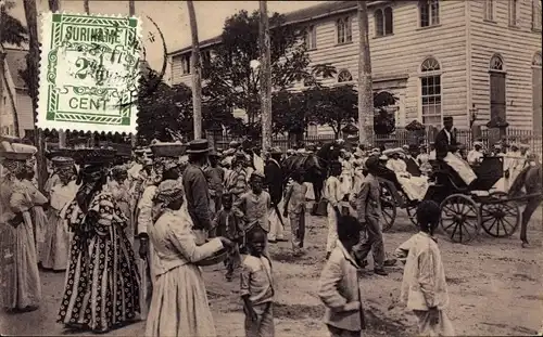 Ak Paramaribo Suriname, Bruiloftstoet