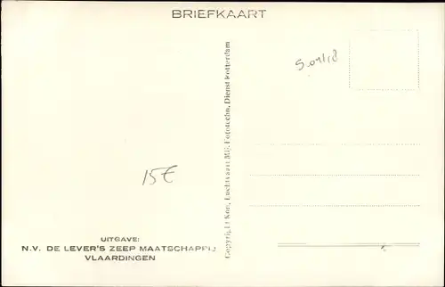 Ak Vlaardingen Südholland, N.V. De Lever's Zeep Maatschappij, Fliegeraufnahme