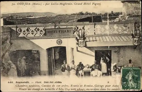 Ak Oudjda Oujda Marokko, par Lalla-Maghrnia, Grand Hotel Figari