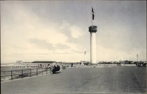 Ak Oostende Ostende Westflandern, Leuchtturm, Mole