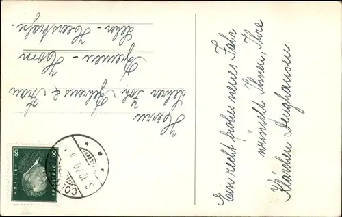 Ak Glückwunsch Neujahr, Winterszene, Turm, Bäume, Tannenbäume