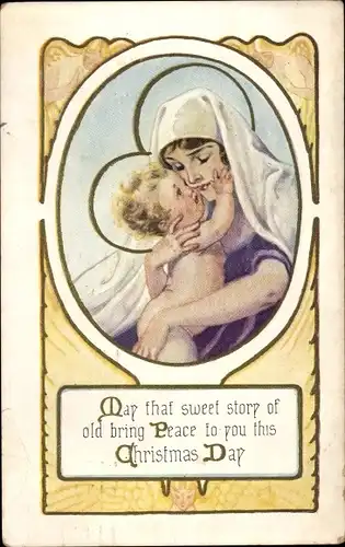 Ak Glückwunsch Weihnachten, Maria mit Jesus