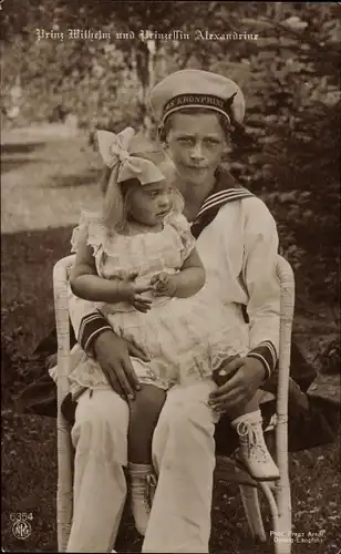 Ak Prinz Wilhelm von Preußen, Prinzessin Alexandrine