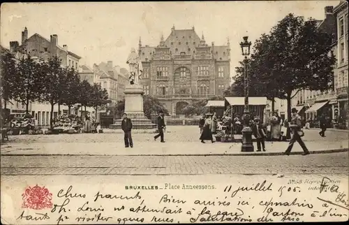 Ak Bruxelles Brüssel, Place Anneessens