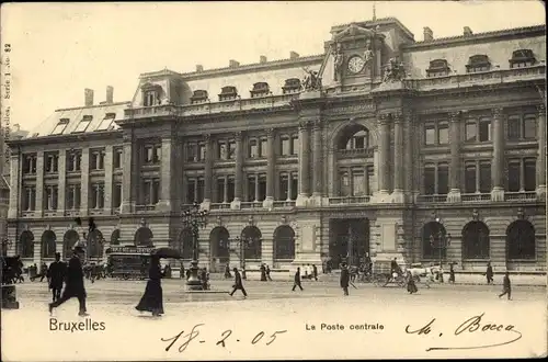 Ak Bruxelles Brüssel, La Poste centrale