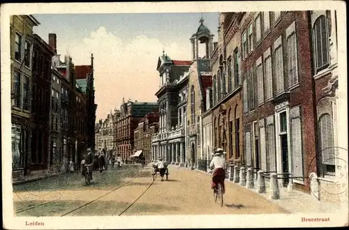 Ak Leiden Südholland Niederlande, Breestraat