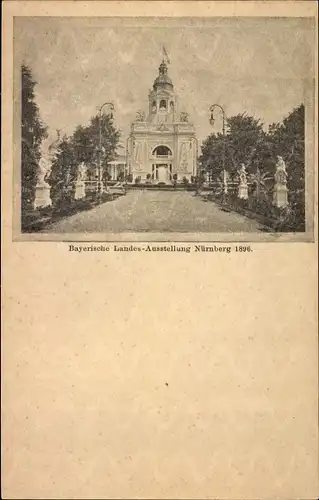 Ganzsachen Ak Nürnberg in Mittelfranken Bayern, Bayerische Landesausstellung 1896