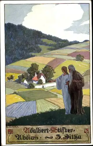 Künstler Ak Kutzer, Ernst, Adalbert Stifter, Abdias, 3 Ditha