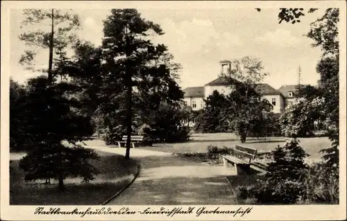 Ak Dresden Altstadt Friedrichstadt, Stadtkrankenhaus, Gartenansicht