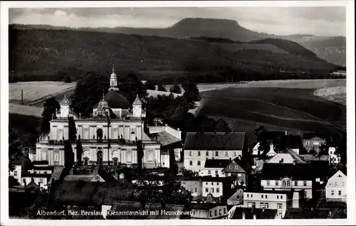 Ak Wambierzyce Albendorf Schlesien, Gesamtansicht mit Heuscheuer
