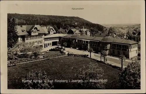 Ak Świeradów Zdrój Bad Flinsberg Schlesien, Kurhof Alfred, Hasenstein