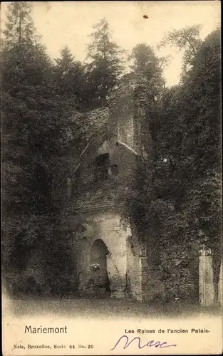 Ak Mariemont Morlanwelz Wallonien Hennegau Belgien, Les Ruines de l'ancien Palais
