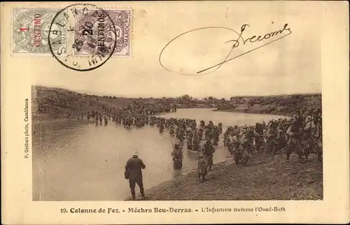 Ak Fès Fez Marokko, Colonne de Fez, Méchra Bou Derraa, Infanterie, Oued Beth
