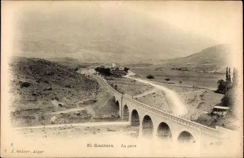 Ak El Kantara Algerien, La Gare