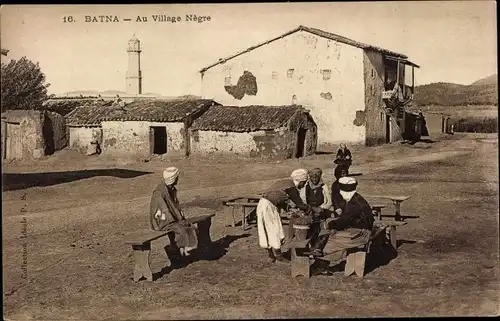 Ak Batna Algerien, Au Village Negre