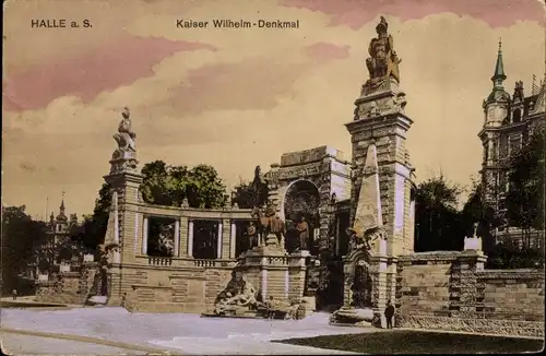 Ak Halle an der Saale, Kaiser Wilhelm-Denkmal