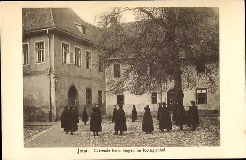 Ak Jena in Thüringen, Currende beim Singen im Kollegienhof