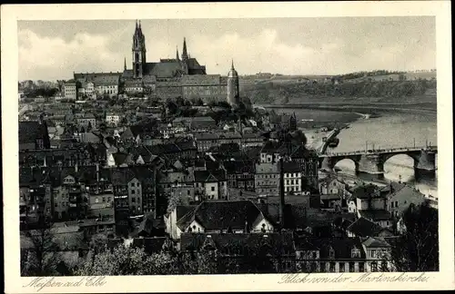 Ak Meißen an der Elbe, Blick von der Martinskirche