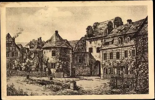 Ak Meißen an der Elbe, Alt-Meißen, Ehemalige Stadttore, Fleischertor von außen und Rossplatz