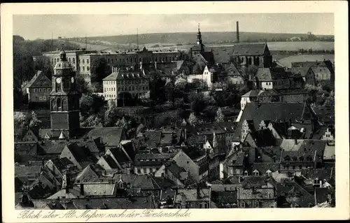 Ak Meißen an der Elbe, Blick über Alt-Meißen nach der Fürstenschule