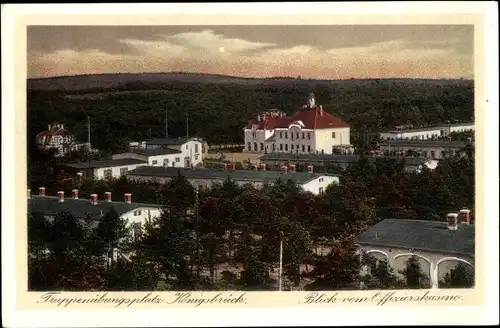 Ak Königsbrück in der Oberlausitz, Truppenübungsplatz, Blick vom Offizierskasino