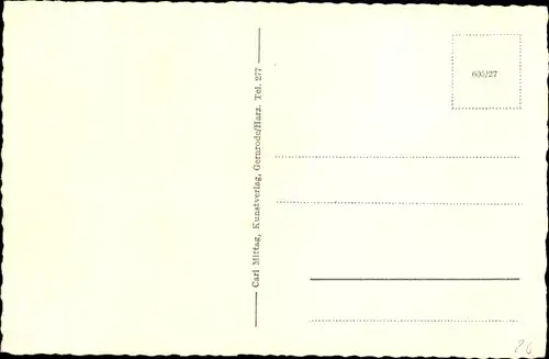 Ak Wernigerode am Harz, Panorama mit Brocken, Kirche