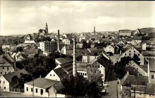 Ak Kamenz in Sachsen, Panorama, Kirche