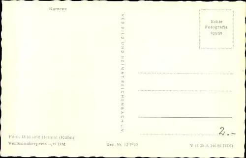 Ak Kamenz in Sachsen, Panorama, Kirche